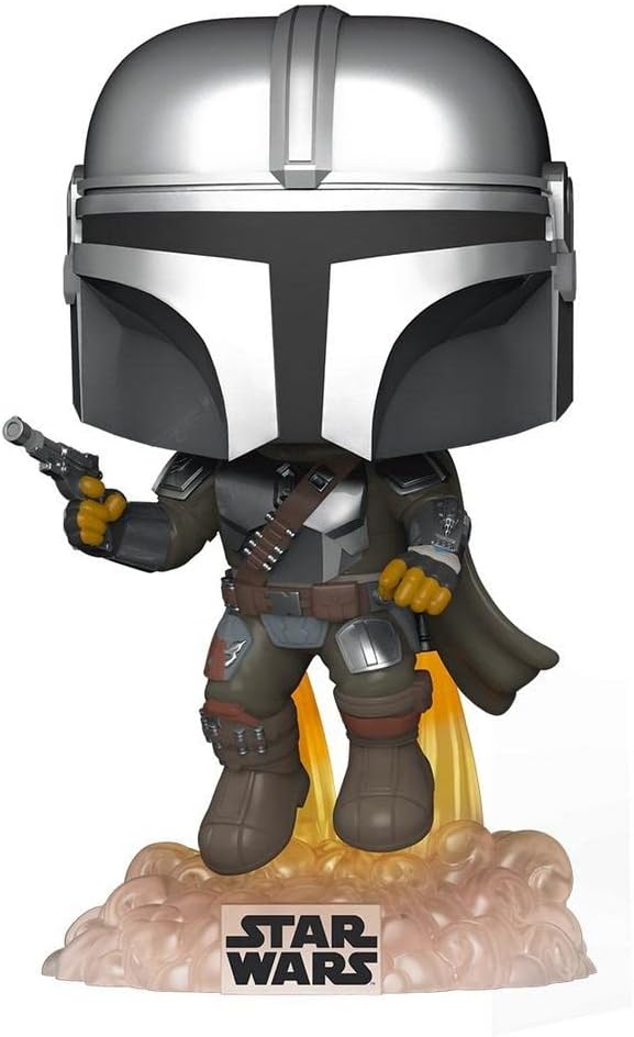 Funko Pop! Star Wars The Mandalorian with Blaster Flying Glow in The Dark Inside Club Exclusive