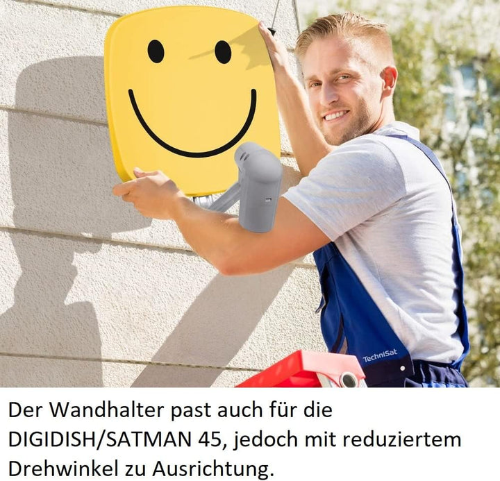 TechniSat WANDHALTERUNG DIGIDISH - 90 Grad (lang) für DigiDish 33, Digidish 45 und Satman 33, Satman