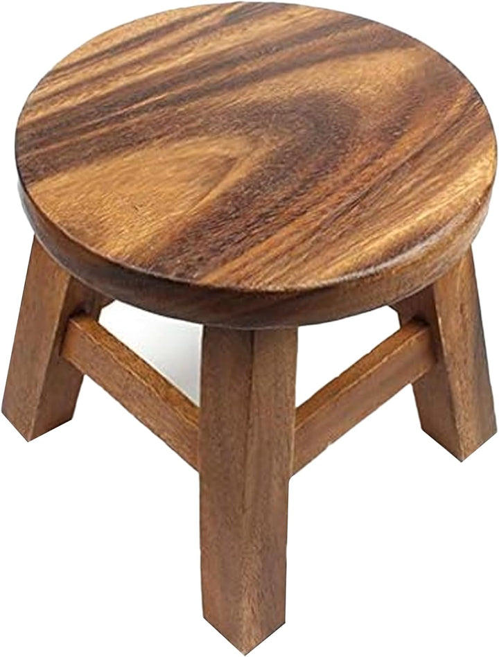ART-CRAFT Kinderhocker Holz Schemel mit Motiv bemalt und beschnitzt Höhe 27 cm (Blume), Blume