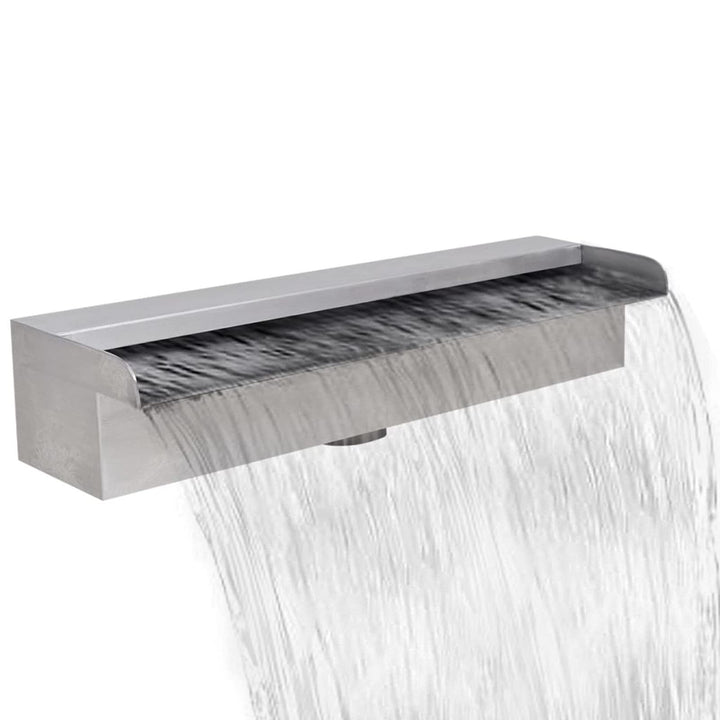 Susany Pool-Wasserfall Fontäne Rechteckig Edelstahl 45 cm