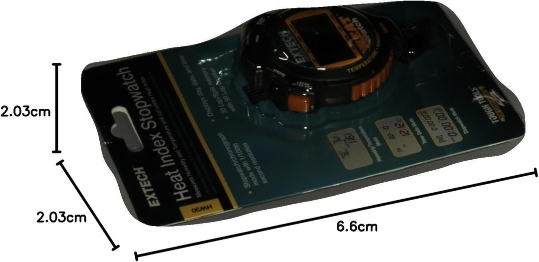 Extech Feuchte/Temperatur-Stoppuhr, 1 Stück, HW30 HW30 HeatWatch Feuchtigkeit/Temperatur Stoppuhr, H