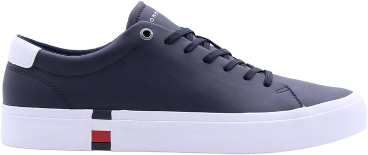 Tommy Hilfiger Herren Corporate Leather Detail Vulc Fm0fm04589 Vulkanisierte Sneaker 41 EU Blau Dese