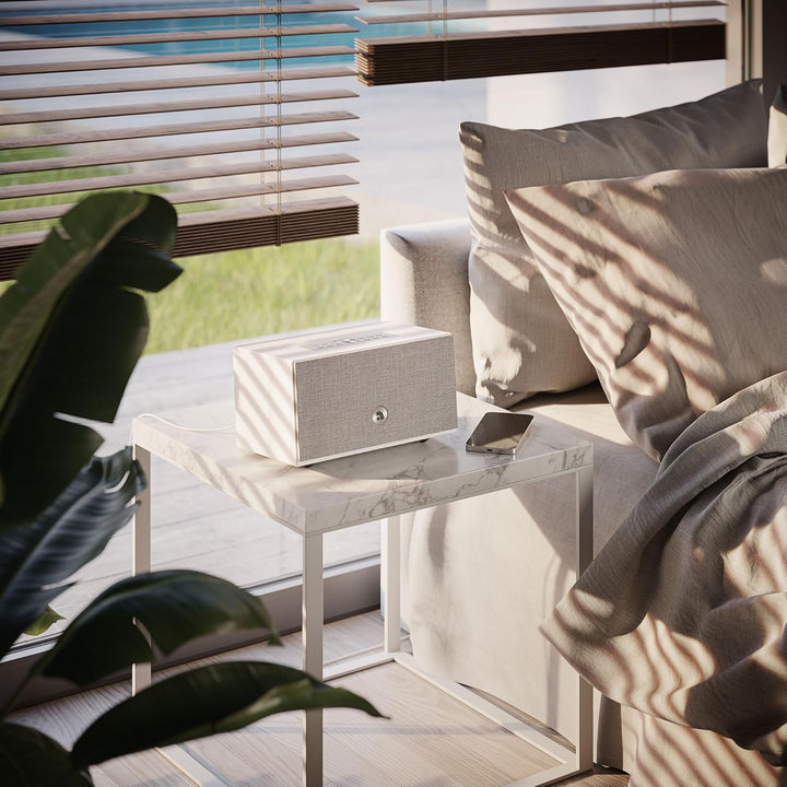 Audio Pro C5 MK II W - WiFi Lautsprecher, kompakte HiFi-Stereoanlage, kabelloser Lautsprecher - Weis