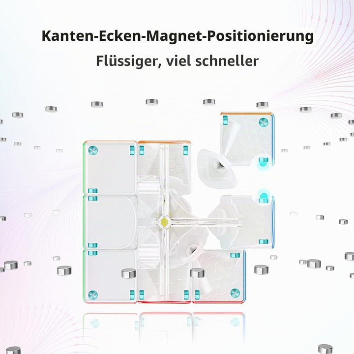 GAN11 M, 3x3 Magnetic Speed Cube Stickerless Gans Magic Cube Stickerless Cube Frosted Surface(Primar