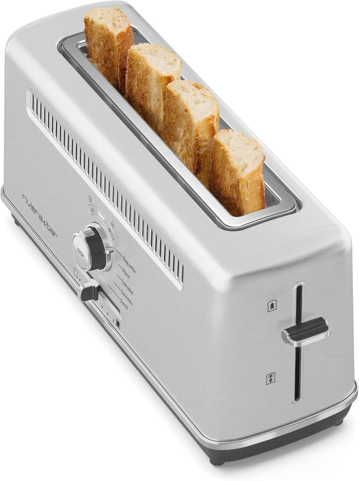 Riviera & Bar Expert QGP660 Toaster aus Edelstahl, extra langer Schlitz