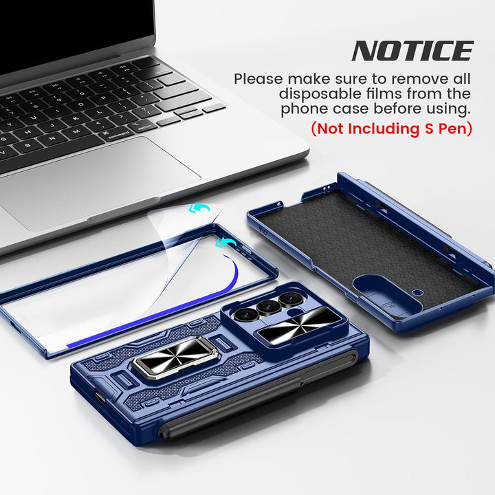Doeshine für Samsung Galaxy Z Fold 7 Hülle mit S-Pen Slot (No S-Pen) & Ständer, Ganzkörper Robuste S