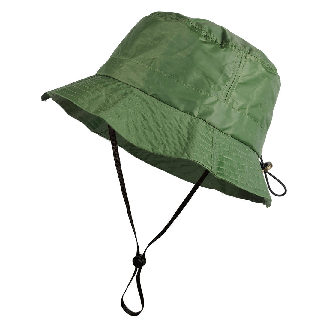 Toutacoo. Regenhut. Regenbob. Einstellbar. Nylon-Look M-L 23-grün kinnriemen, M-L 23-grün kinnriemen