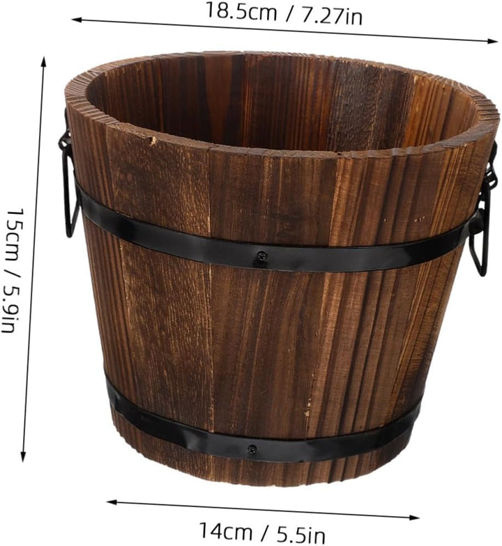 2st Blumentopf Pflanzer Für Whiskyfässer Pflanzgefässe Aus Holz Rustikale Aussendekoration Gartendek