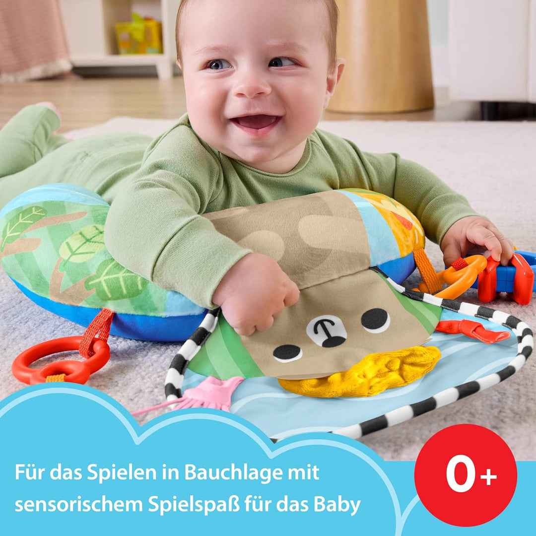 Fisher-Price Babyspielzeug Spielkissen für sensorische Abenteuer in Bauchlage, Körperstütze für Neug