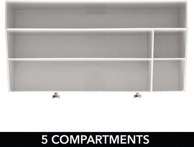 mDesign Kosmetik Organizer – Aufbewahrungsbox mit 5 Fächern und 2 Schubladen für Make-up, Nagellack