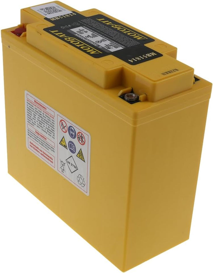 MOTOBATT Batterie 12 V 22 Ah (MB51814) [wartungsfrei & versiegelt] kompatibel für BMW K 1300 GT 2009
