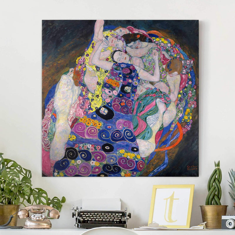 Bilderwelten Top Gustav Klimt Leinwandbilder Dame mit Muff 30 x 30cm 30cm x 30cm Gustav Klimt - Dame