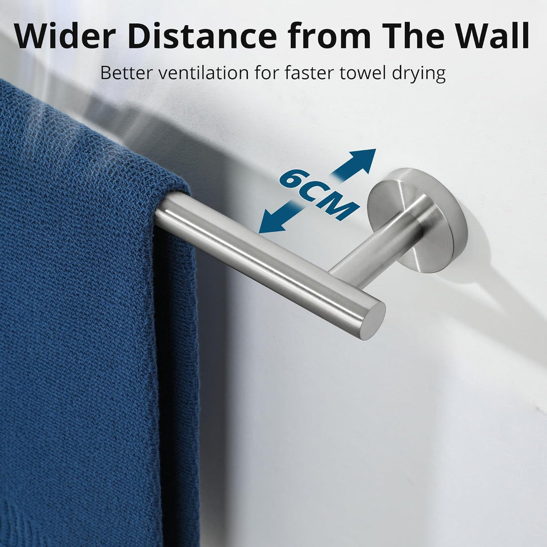 SAYAYO Handtuchhalter Wand 60CM Gästehandtuchhalter Gebürstet Wandmontage Edelstahl Handtuchstange B