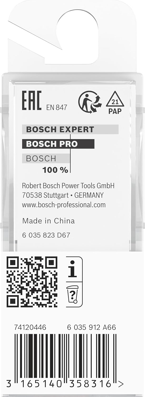 Bosch Accessories Professional Zubehör 2608628370 Hohlkehlfräser 8 mm, R1 10 mm, D 20 mm, L 12,7 mm,