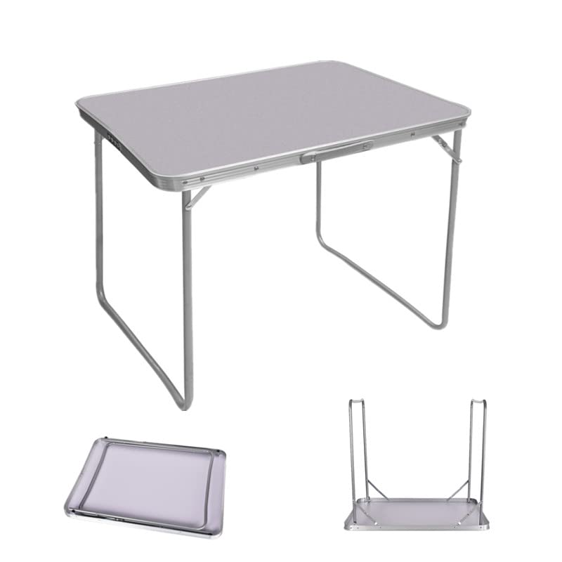 Qimu Leichter Aluminium-Klapptisch, tragbarer Camping-Picknick-Tisch, Outdoor-Klapptisch, faltbarer