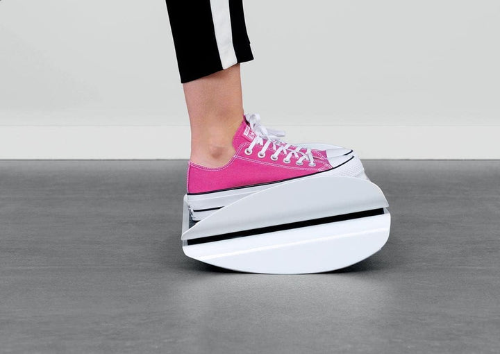 Leitz Ergo WOW verstellbare Fussstütze, Ergonomisches Design mit zwei Höheneinstellungen, Schwarz/We
