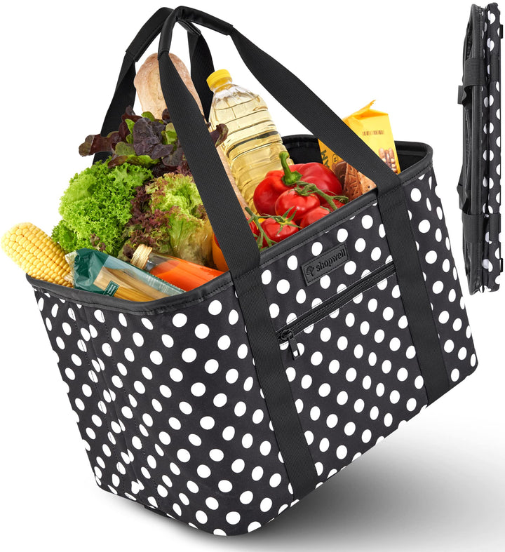 Shopwell Einkaufskorb faltbar 30 Liter | Klappkorb zum Einkaufen &amp; Verstauen | Faltbarer Einkaufskor