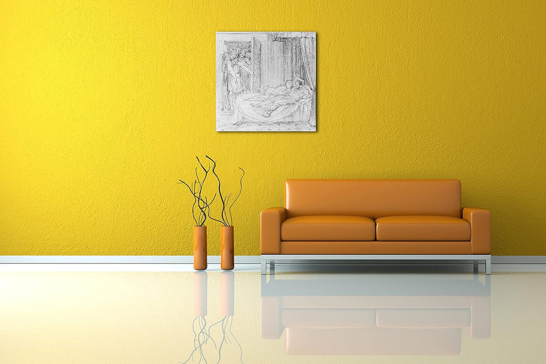 Printed Paintings Leinwand (70x70cm): Bryson Burroughs - Mars und Venus gefangen im Netz von Vulkan