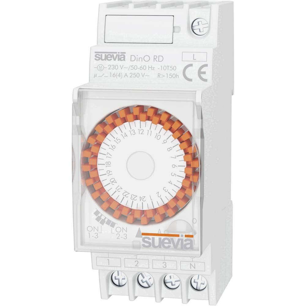 Suevia Timer für Hutschiene Betriebsspannung 230V Dino RD 1 Wechsler 16A 250V/AC Tage