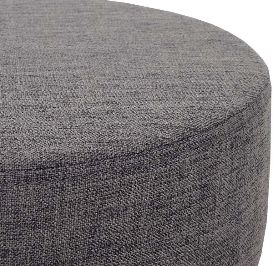 Mendler Hocker HWC-C22, Sitzhocker Schminkhocker, höhenverstellbar Ø 35cm - Textil, grau, Textil, Gr