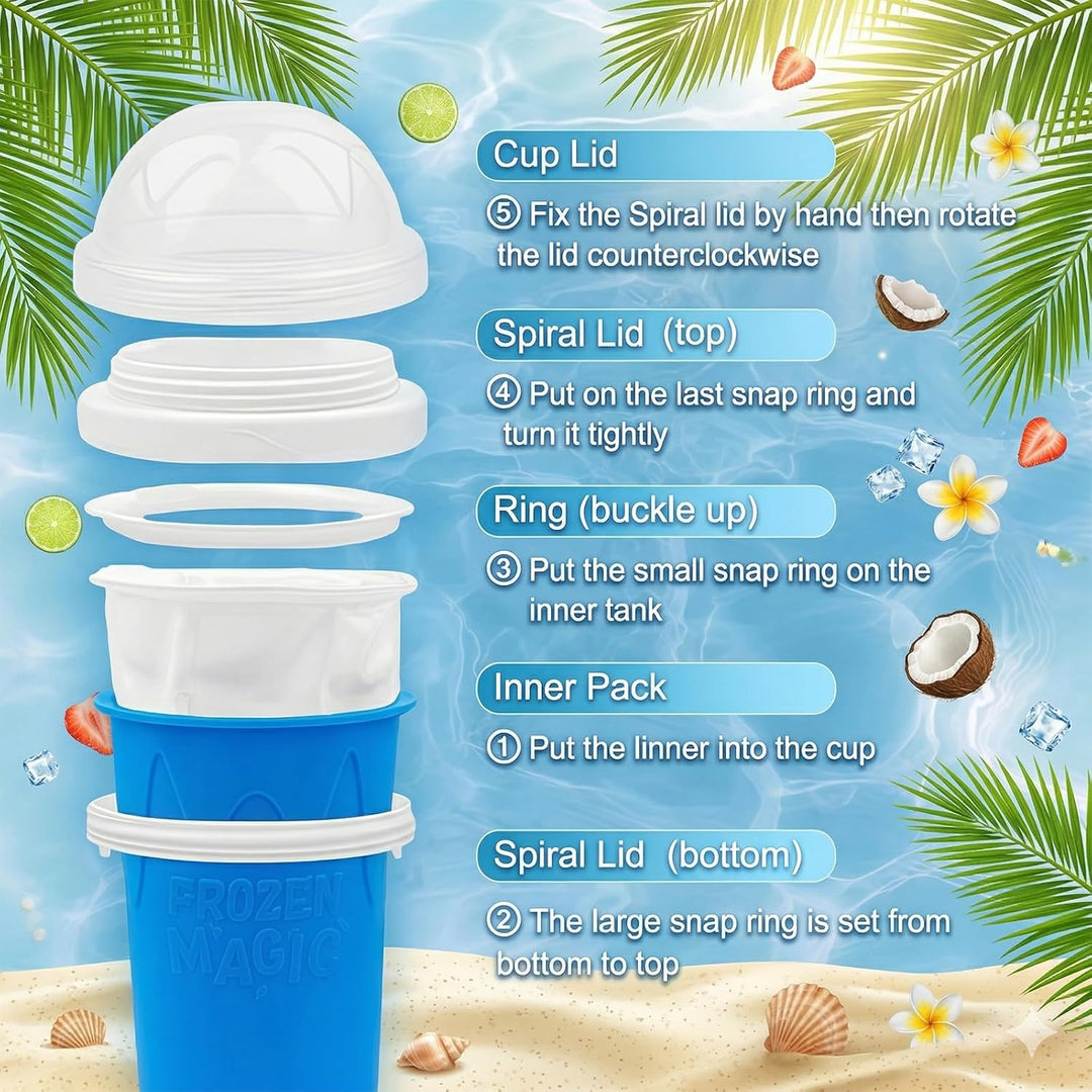 Slush Becher Magic Cup Slushy Becher 2er Set Für Kinder Familien Studenten Für Zuhause Picknick Somm