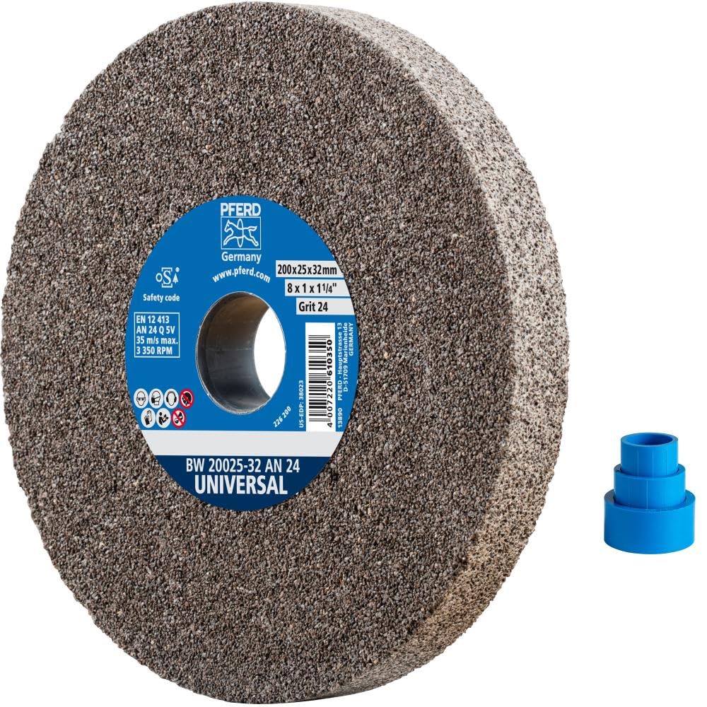 PFERD TOOLS Schleifbockscheibe UNIVERSAL, 200x25x32mm, A24, 39008440 – Harte Schleifscheibe für univ
