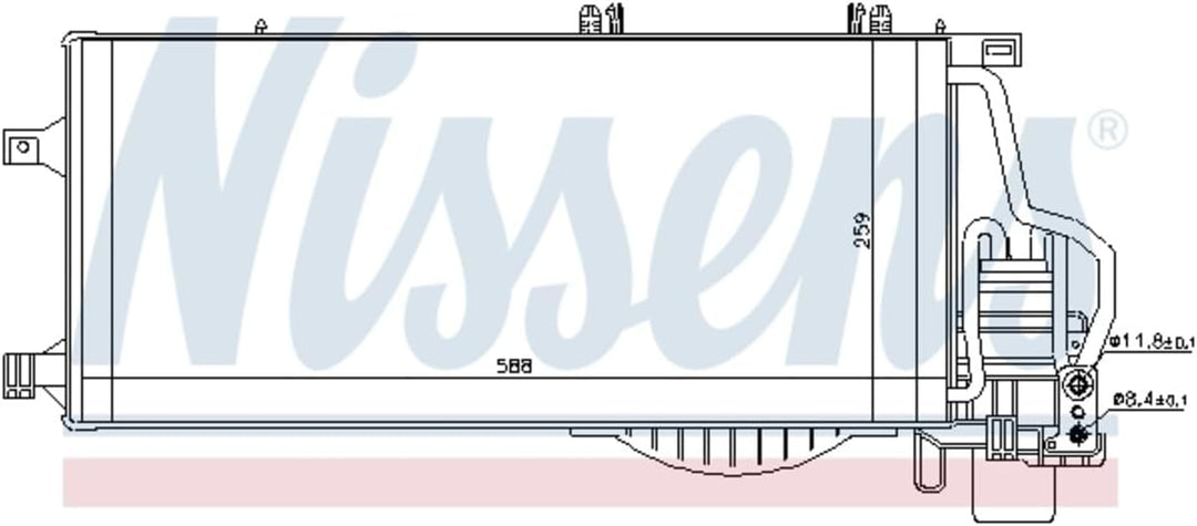 Nissens 94722 Kondensator, Klimaanlage
