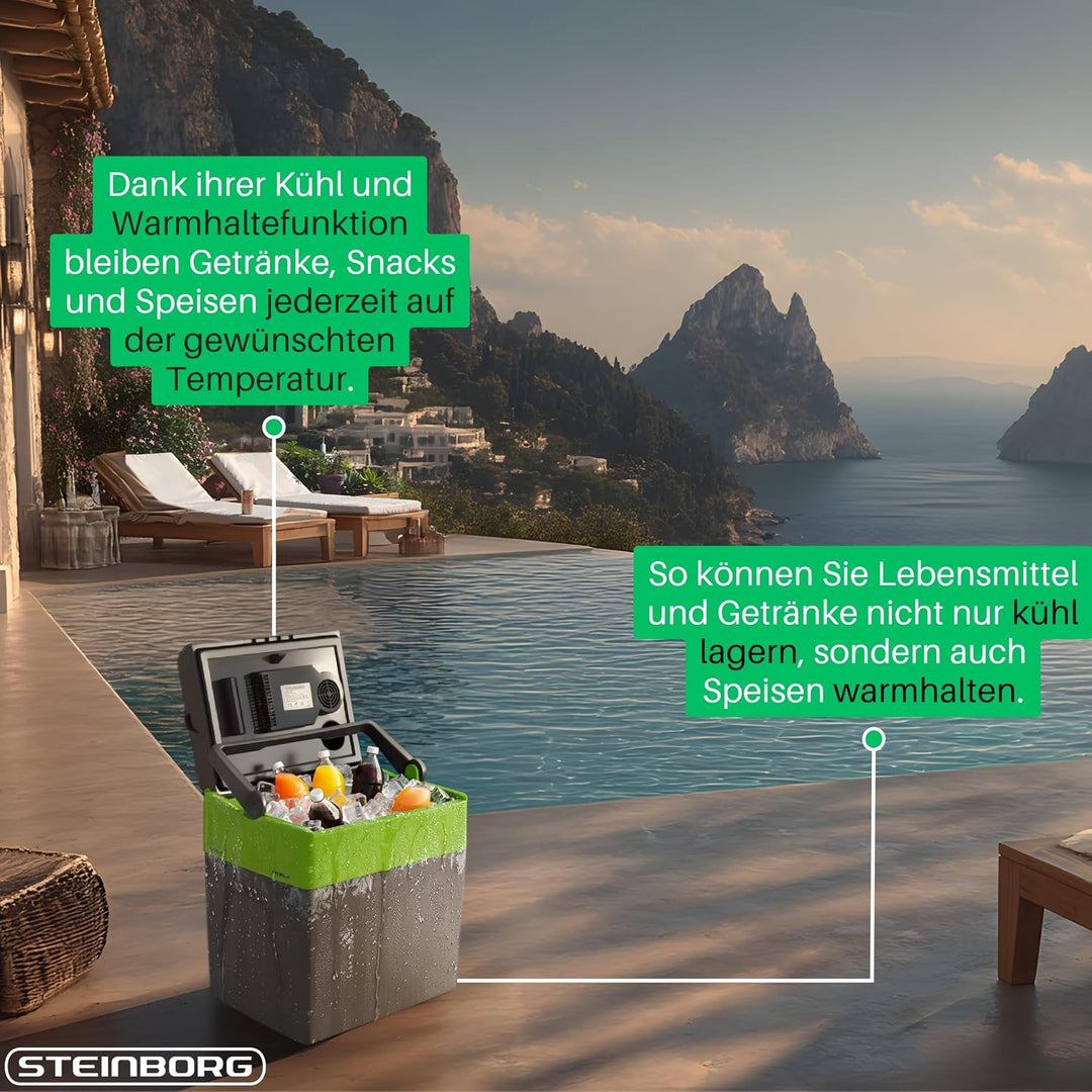 30 Liter 2in1 Kühlbox | Elektrische Kühlbox | Kühltasche | Isoliertasche | Thermobox | Warmhaltebox