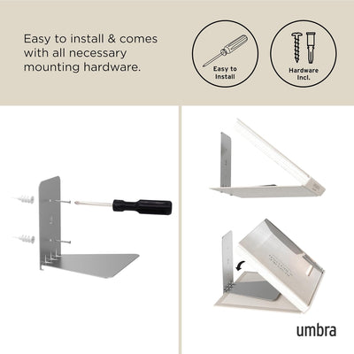 Umbra Conceal unsichtbares Bücherregal und Wandregal aus Metall, 3er-Set, Klein Klein (3er-Set), Kle