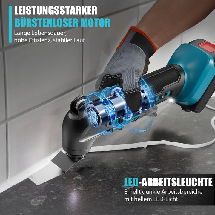 Akku Multifunktionswerkzeug Satz für Makita Akku 18V, 23 Zubehör Multitool Oszillationswerkzeug mit
