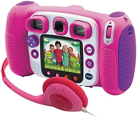 Vtech Kidizoom Duo 5.0 Digitale Kamera für Kinder, 5 MP, Farbdisplay, 2 Objektive, Pink Französische