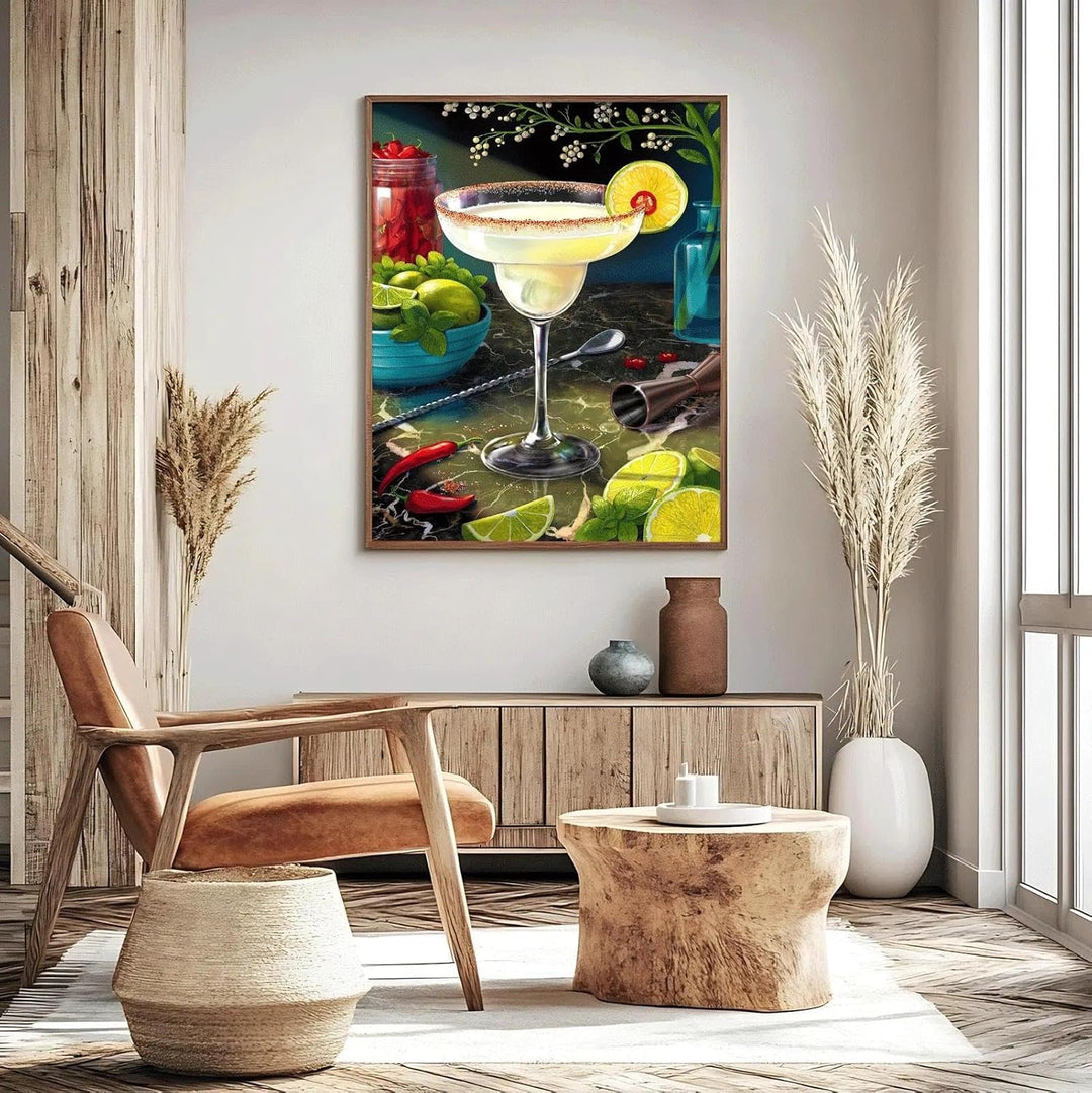 JATOK 3 Stück Malen Nach Zahlen Erwachsene, DIY Cocktailparty Gemälde für Anfänger, Handgemalt Ölgem