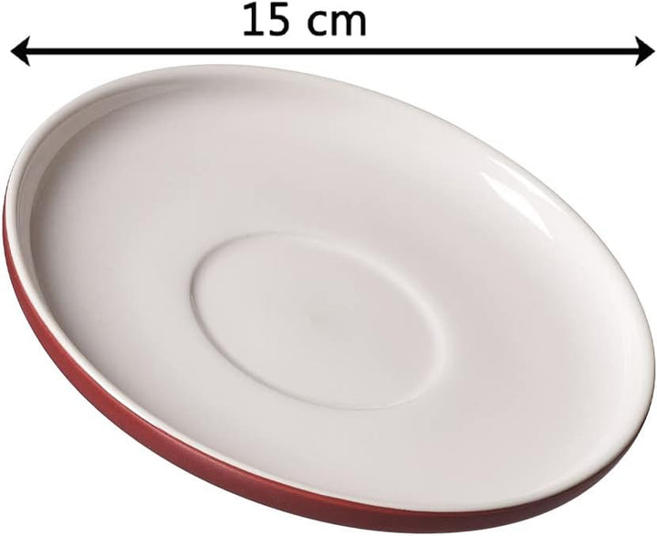 Ritzenhoff & Breker Jasper Kaffeetasse mit Untertasse, Beere, 240 ml, Kaffeegeschirr mit Soft-Touch-