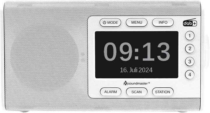Soundmaster DAB900 Digitalradio mit DAB+ & UKW/FM, Bluetooth & Wecker, Farbe:weiss, weiß