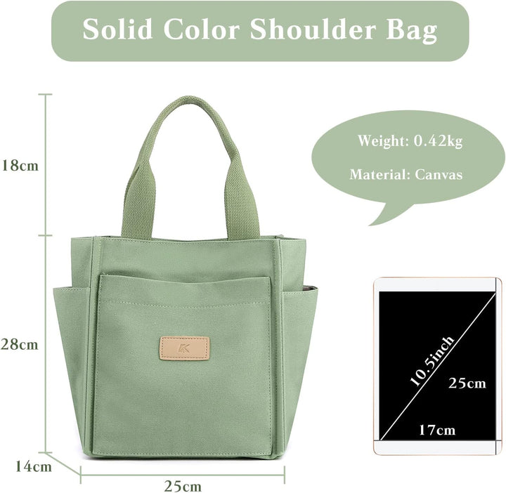 CORIOS Damen Schultertasche Casual Handtasche Canvas Unterarmtasche Henkeltaschen Multifunktionale T