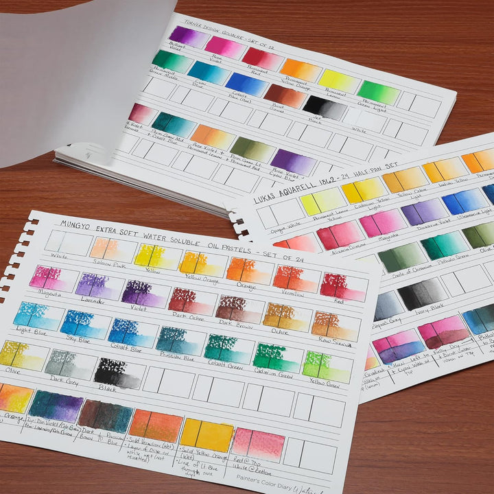 HG Art Concepts Painters Color Diary – 22,9 x 30,5 cm Spiralbindung, farbiges Musterbuch mit 10 Seit