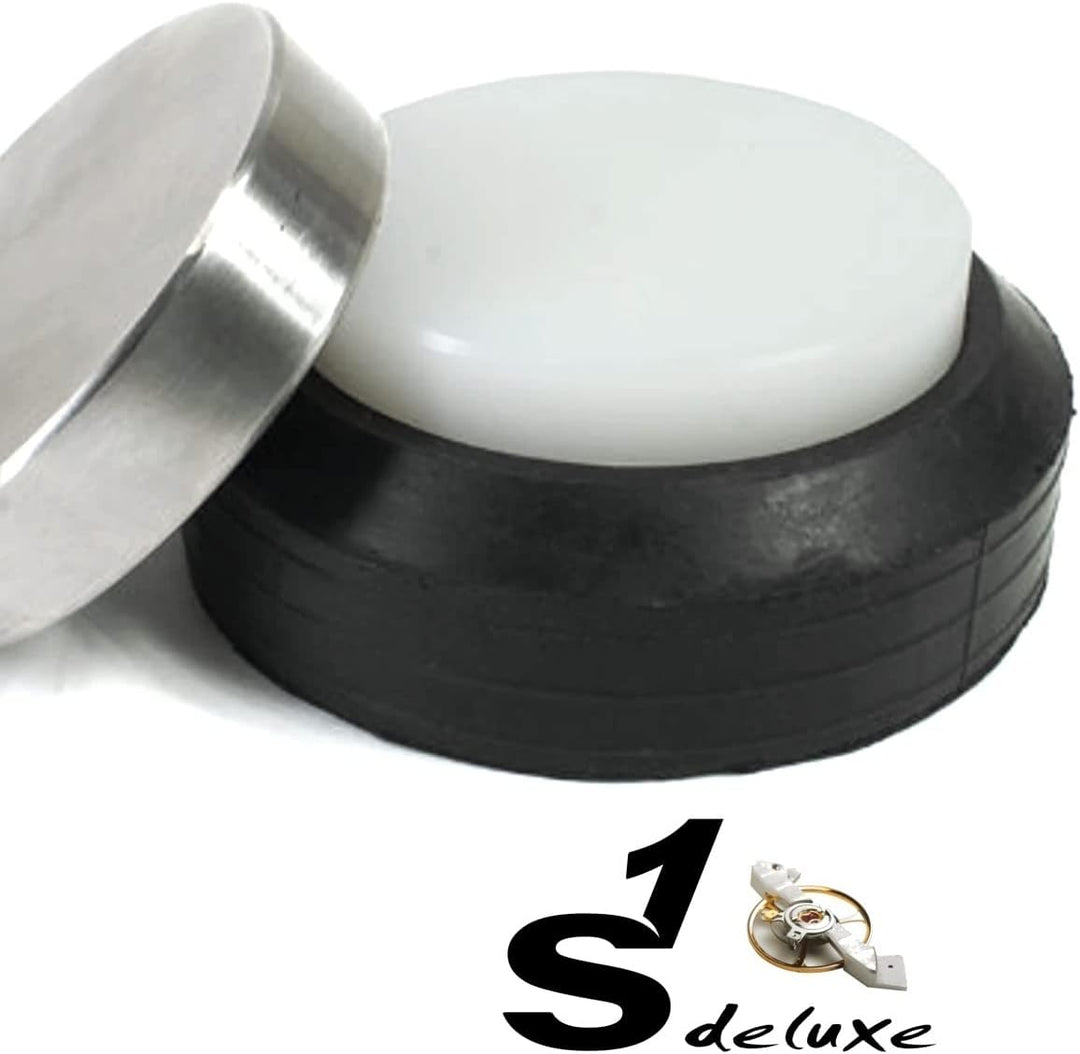JEWELLERS BENCH BLOCK WITH RUBBER BASE STEEL BLOCK & NYLON BLOCK METAL WORKING DOMING DAPP by Blue S