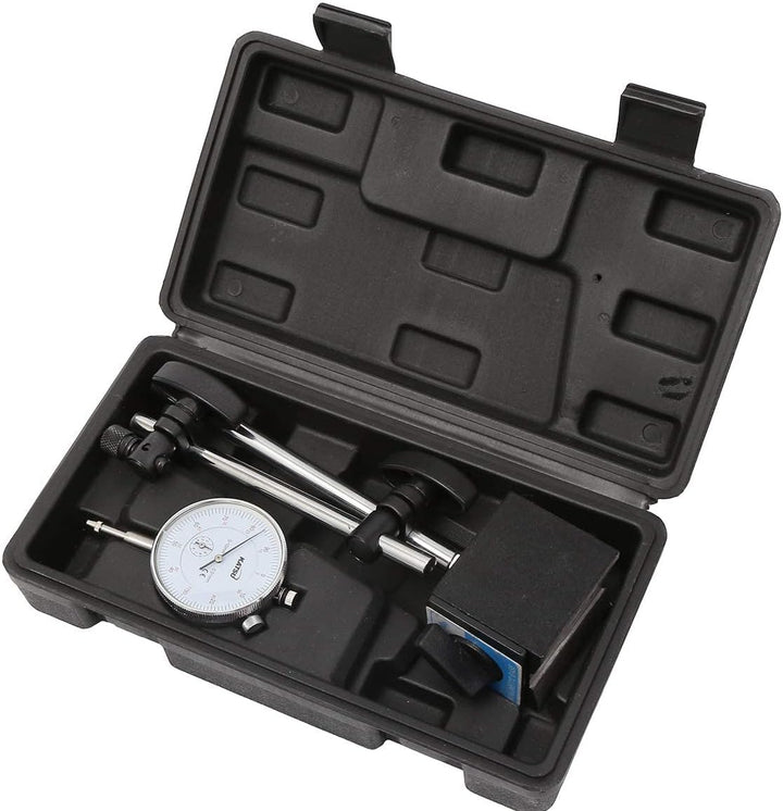 KATSU Dial Test Indicator DTI-Messgerät 0-10 mm mit Magnetfuss im StorageCase Aufbewahrungsbehälter,