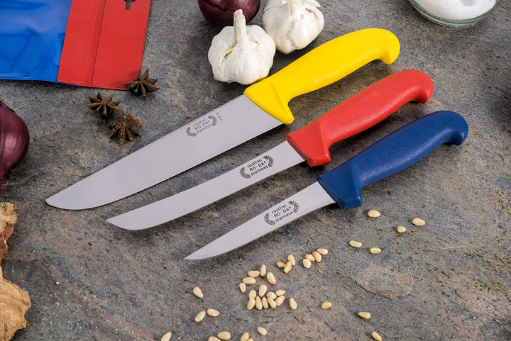 Ro-Da Messer Set Fleischermeister 4tlg Ausbeinmesser 13cm A.Messer 16cm Blockmesser 20cm HRC