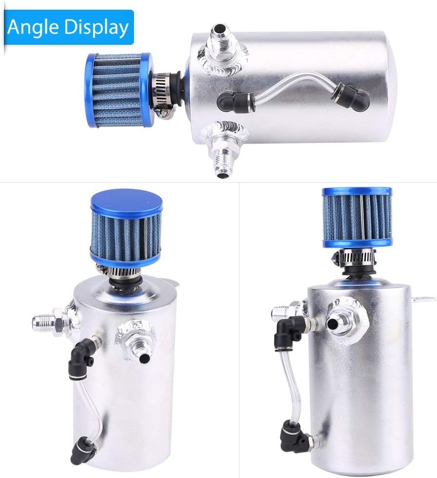 Ölauffangbehälter, Yctze 0.5L Universal Aluminium Automotor Ölauffangbehälter Kann Reservoir Entlüft