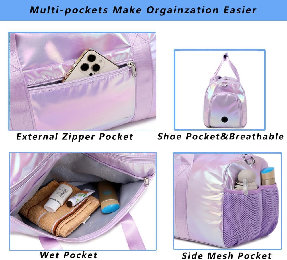Reisetasche Kinder Sporttasche Kinder Mädchen Weekend Bag Saunatasche Trainingstasche Schwimmtasche