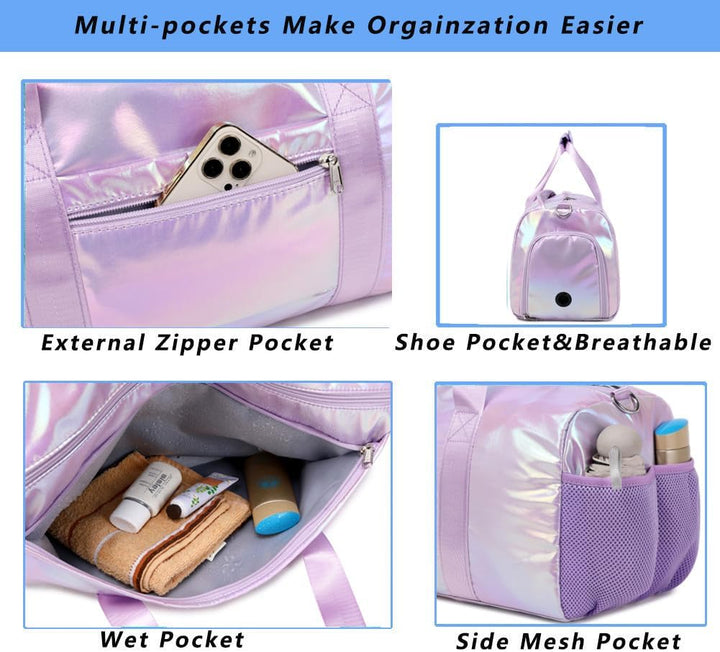 Reisetasche Kinder Sporttasche Kinder Mädchen Weekend Bag Saunatasche Trainingstasche Schwimmtasche