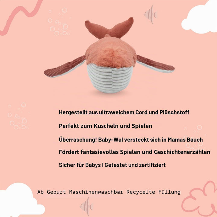 Les Déglingos PTIPOTOS by Gravillou La Balea – Plüschtier Mama und Ihr Baby – Geschenkidee zur Gebur