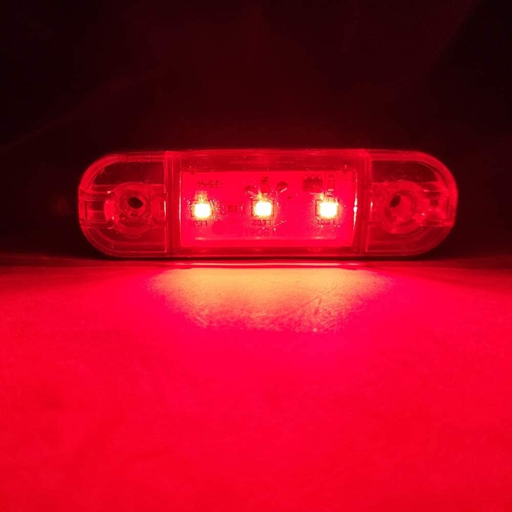 Seitenmarkierungsleuchten, 10 Stück 3LED Auto-Markierungsleuchten Autoseiten-Kontrollleuchten 12V 24