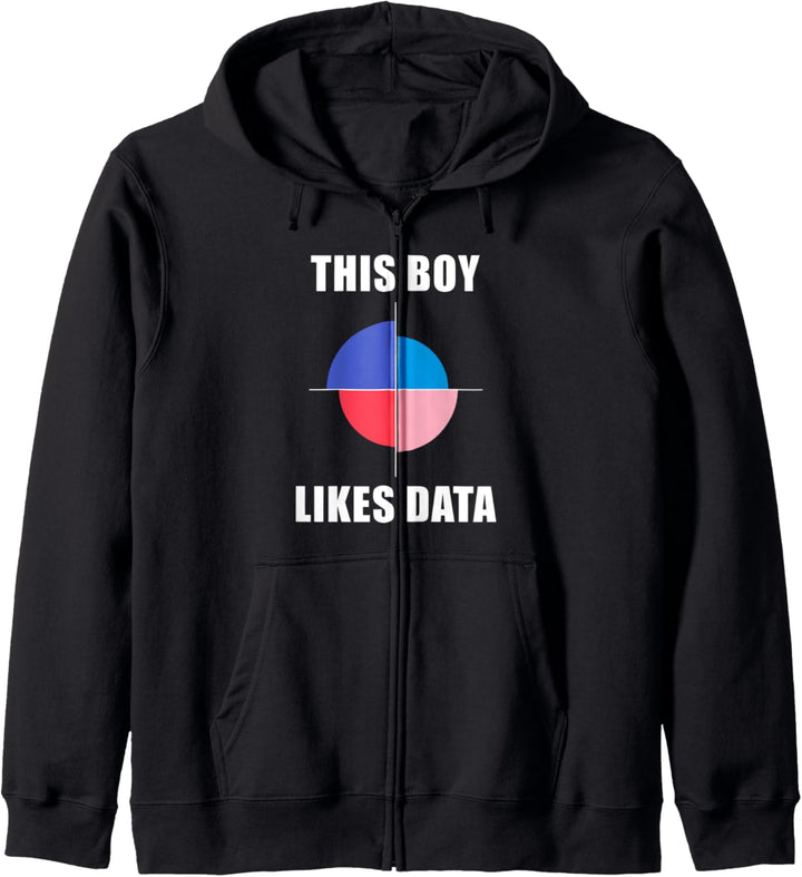 Junge mag Data Science Analyst Statistiker Kapuzenjacke
