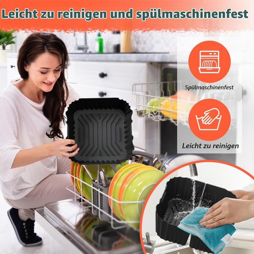 Silikonform für Heissluftfritteuse, Heissluftfritteusen Zubehör für Philips 6,2 L NA230, Ninja AF180