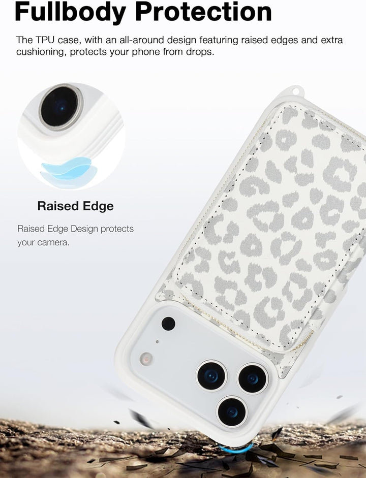 ELTEKER Handyhülle für iPhone 17 Pro Max Hülle mit Band Verstellbarem Schultergurt, Reissverschluss
