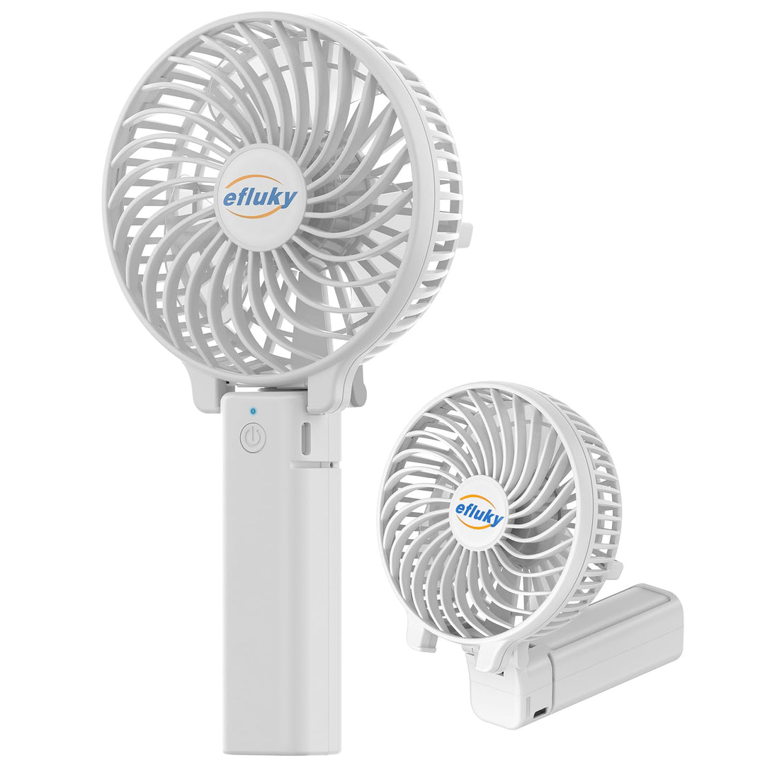 efluky Handventilator, Tragbarer Mini Ventilator, Faltbarer USB-Ventilator Wiederaufladbar, Kleiner