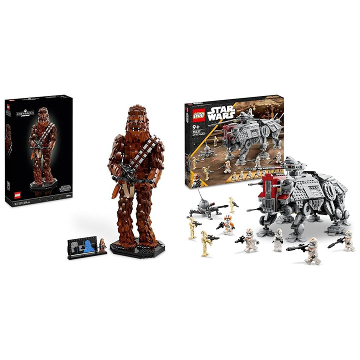 LEGO Star Wars Chewbacca, Wookie-Figur zum Sammeln, Bogenspanner & Star Wars at-TE Walker, Beweglich
