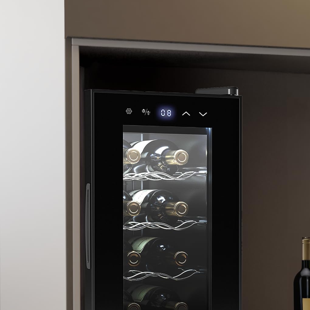 Cecotec Weinregal 8 Flaschen Bolero Grandsommelier 830 Coolcrystal, Thermoelektrische Kühlung, Tempe